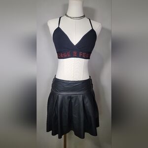 Savage x Fenty Black and Burgundy Forever Bralette, Size Small